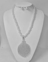 Fashion Drop Pearl Necklace Set #JN30230 - Multiple Colors (PC)