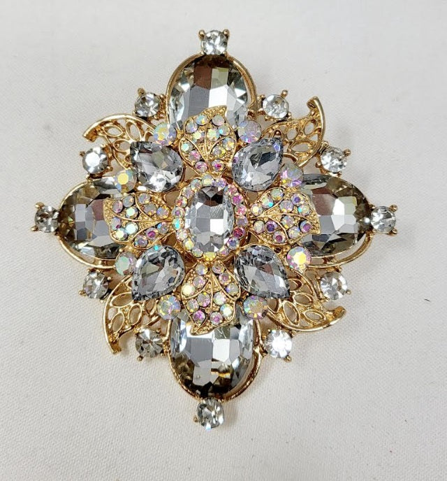 Fashion Design Rhinestone Brooch #JP10014 - Multiple Colors (PC)