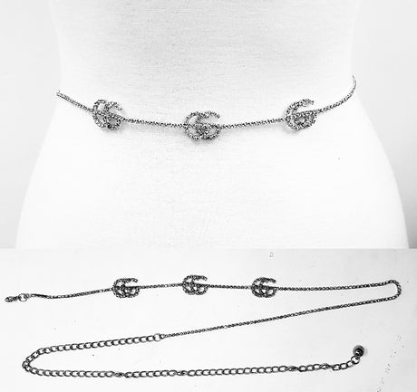 Fashion Rhinestone "G" Belt #JT11103 - Multiple Colors (PC)