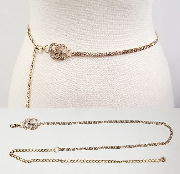 Fashion Rhinestone "G" Belt #JT11104G (PC)