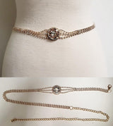 Fashion Rhinestone Double-Strand Chain Belt #JT11160 - Multiple Colors (PC)