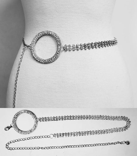 Fashion Big Circle Rhinestone Belt #JT11180 - Multiple Colors (PC)