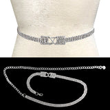 Fashion Rhinestone Buckle Chain Belt #JT11285 - Multiple Colors (PC)