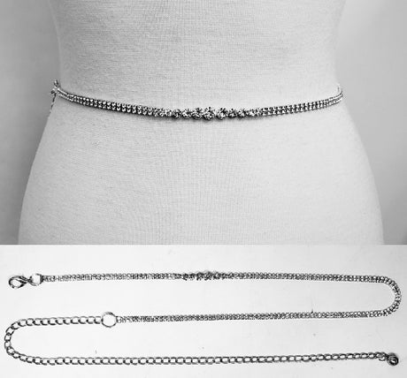 Fashion Crystal Waist Chain Belt #JT11291 - Multiple Colors (PC)