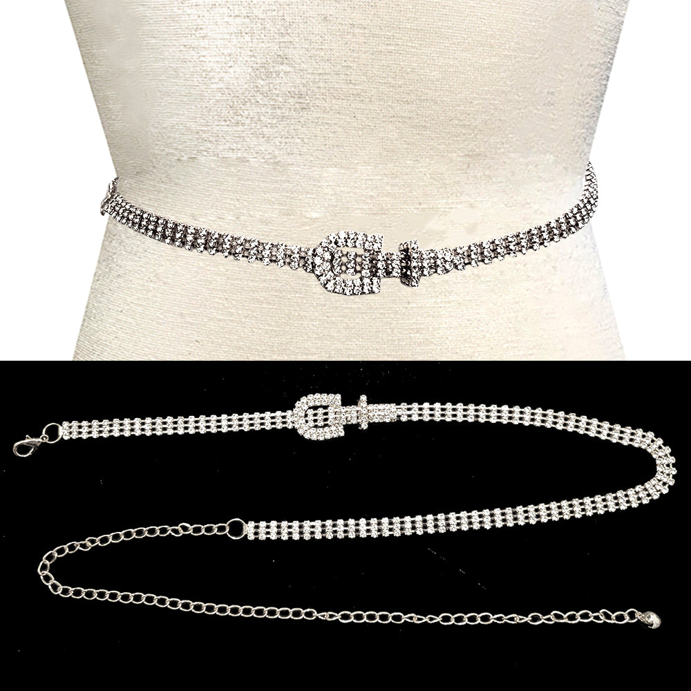 Fashion Rhinestone Waist Chain Belt #JT11305 - Multiple Colors (PC)