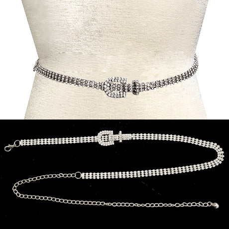 Fashion Rhinestone Waist Chain Belt #JT11305 - Multiple Colors (PC)