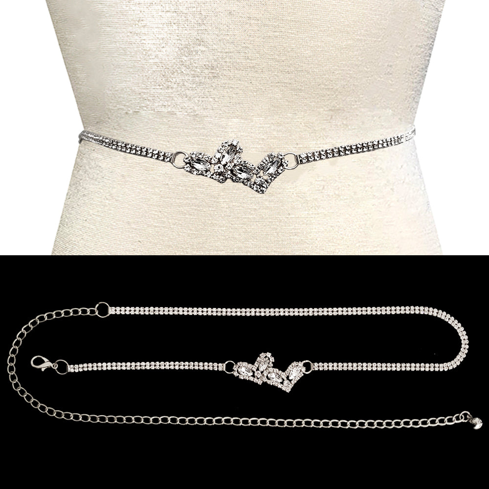 Fashion Stone Heart Chain Belt #JT11306 - Multiple Colors (PC)