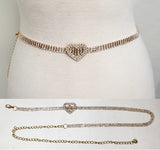 Fashion Rhinestone Heart Chain Belt #JT11311 - Multiple Colors (PC)