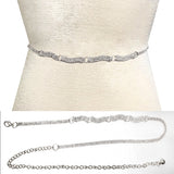 Fashion Rhinestone Wave Link Chain Belt #JT11318 - Multiple Colors (PC)