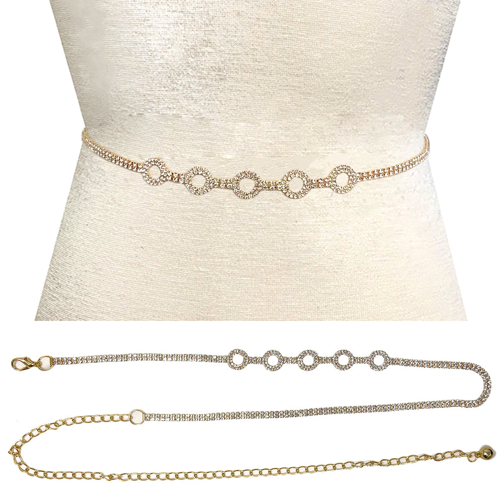 Fashion Circle Link Chain Belt #JT11355 - Multiple Colors (PC)