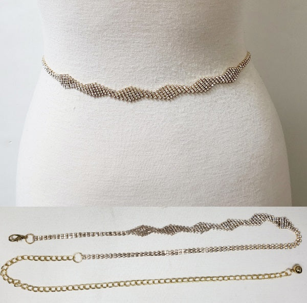 Fashion Rhinestone Design Belt #JT11384 - Multiple Colors (PC)