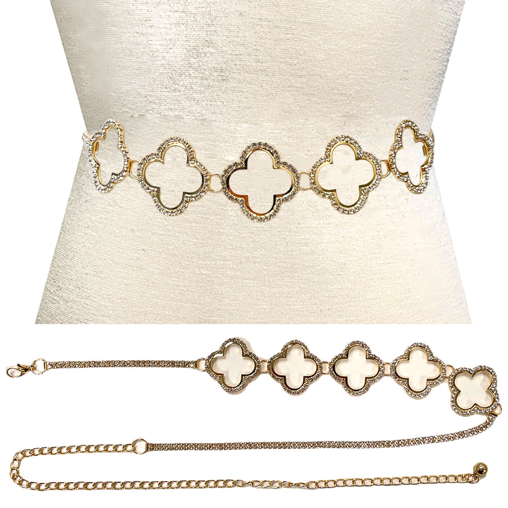 Fashion 5 Clover Chain Belt #JT11420 - Multiple Colors (PC)
