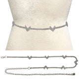 Fashion Rhinestone Double-V Chain Belt #JT11433 - Multiple Colors (PC)