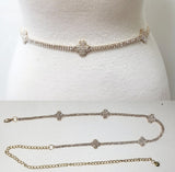 Fashion Small Stone Clover Belt #JT11462 - Multiple Colors (PC)