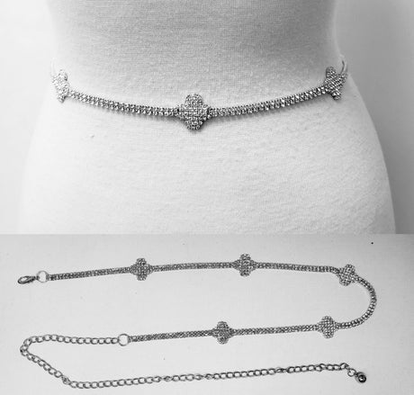 Fashion Small Stone Clover Belt #JT11462 - Multiple Colors (PC)