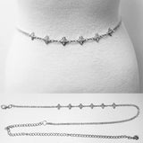 Fashion Rhinestone Clover Chain Belt #JT11472 - Multiple Colors (PC)