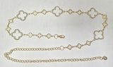 Fashion Rhinestone Clover Chain Belt #JT11489 - Multiple Colors (PC)