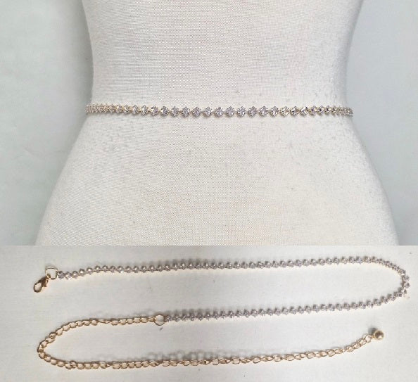 Fashion Bling Waist Chain Belt #JT11494 - Multiple Colors (PC)