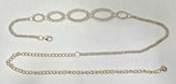 Fashion Rhinestone Oval Chain Belt #JT11496 - Multiple Colors (PC)