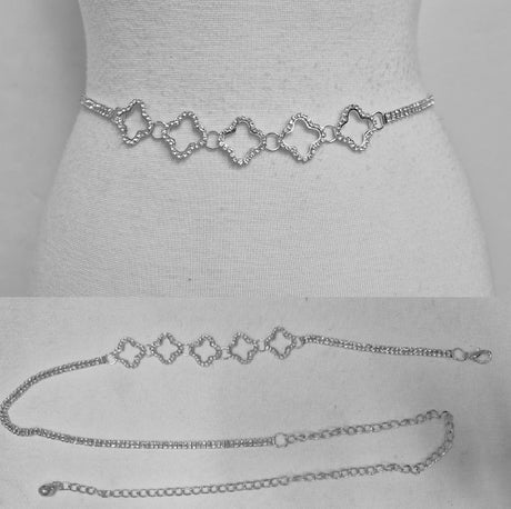 Fashion Small 5 Open Clover Belt #JT11504 - Multiple Colors (PC)