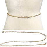 Fashion Rhinestone "QUEEN" Chain Belt #JT20242 - Multiple Colors (PC)