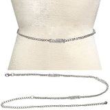 Fashion Rhinestone "QUEEN" Chain Belt #JT20242 - Multiple Colors (PC)