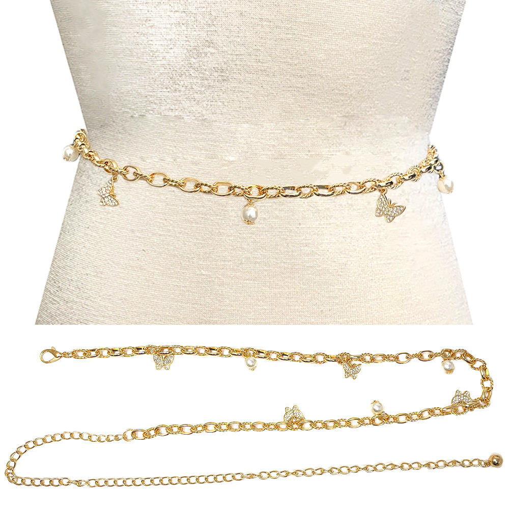 Fashion Butterfly Chain Belt #JT20258G (PC)