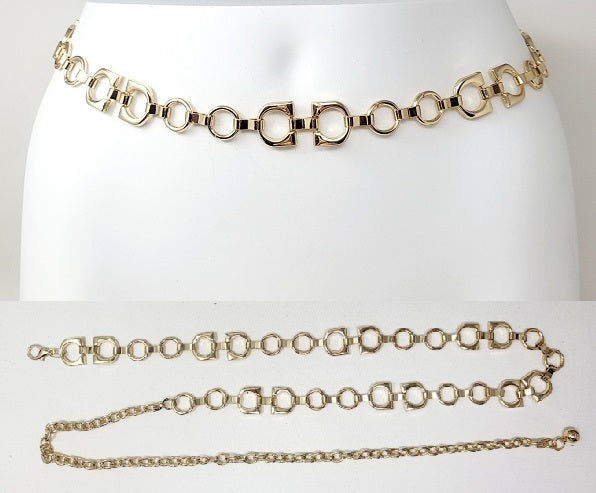 Fashion Circle Link Chain Belt #JT20320 - Multiple Colors (PC)