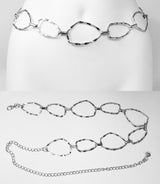 Fashion Hammered Open Link Chain Belt #JT20415 - Multiple Colors (PC)