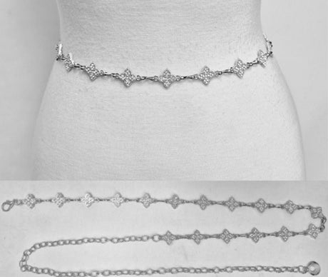 Fashion Bling Clover Chain Belt #JT20462 - Multiple Colors (PC)