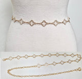 Fashion Stone Clover Chain Belt #JT20463 - Multiple Colors (PC)