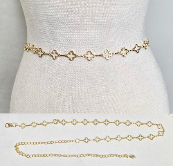 Fashion Small Clover Chain Belt #JT20482 - Multiple Colors (PC)