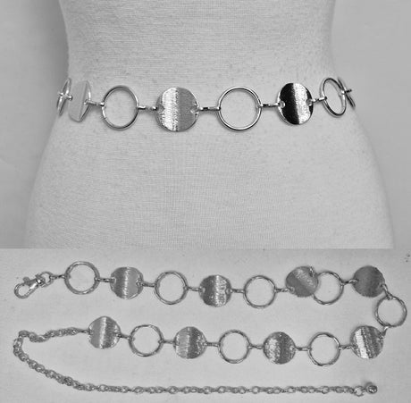 Fashion Disc Circle Chain Belt #JT20539 - Multiple Colors (PC)