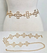 Fashion Cross Link Chain Belt #JT20549 - Multiple Colors (PC)