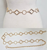 Fashion Clover & Circle Chain Belt #JT20550 - Multiple Colors (PC)