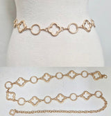 Fashion Clover & Circle Chain Belt #JT20550 - Multiple Colors (PC)