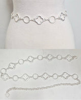Fashion Clover & Circle Chain Belt #JT20550 - Multiple Colors (PC)