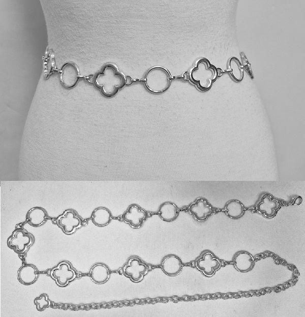 Fashion Clover & Circle Chain Belt #JT20550 - Multiple Colors (PC)