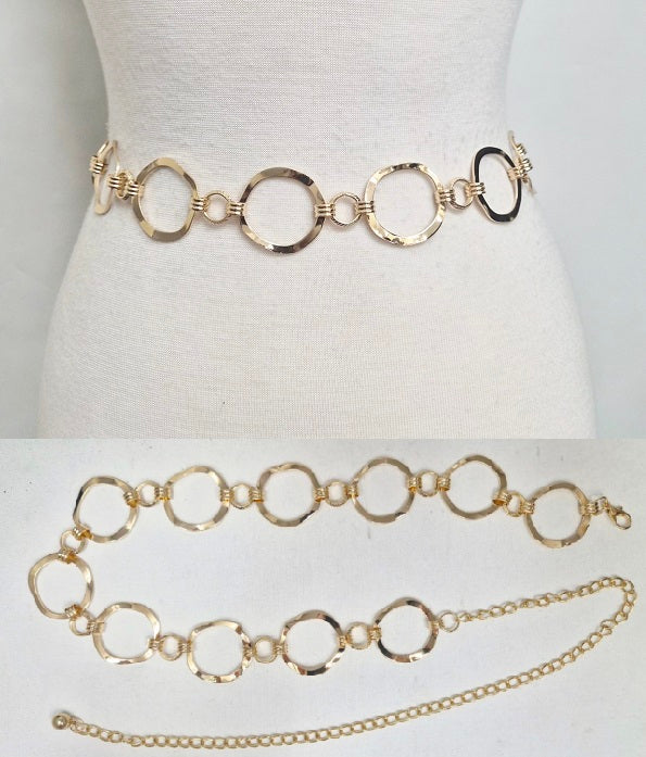 Fashion Open Circle Chain Belt #JT20579 - Multiple Colors (PC)