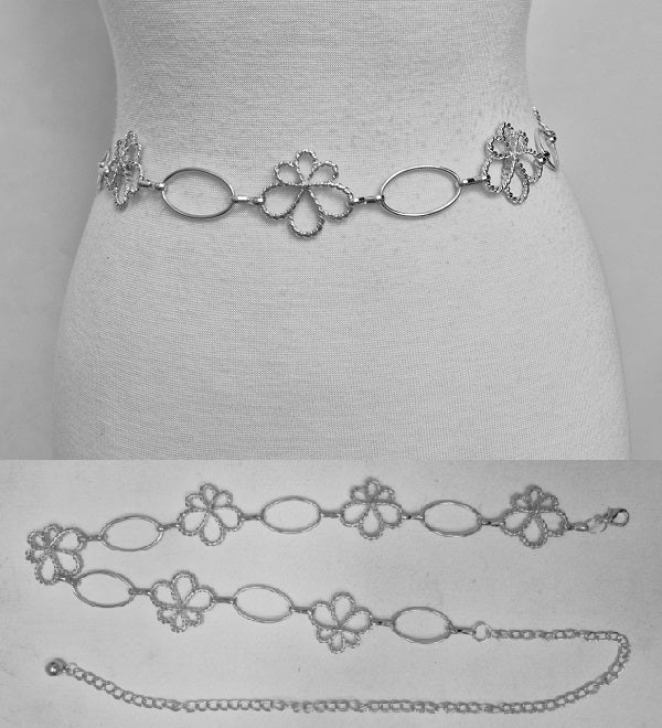 Fashion Open Flower Chain Belt #JT20583 - Multiple Colors (PC)