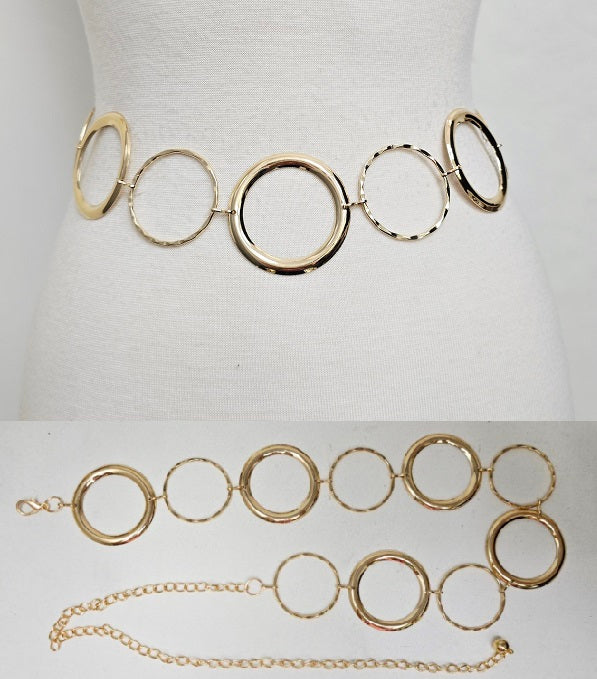 Fashion Open Circle Chain Belt #JT20614 - Multiple Colors (PC)
