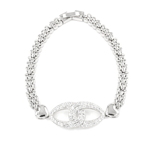 Fashion Double Loop Link Bracelet #KB2253 - Multiple Colors (PC)