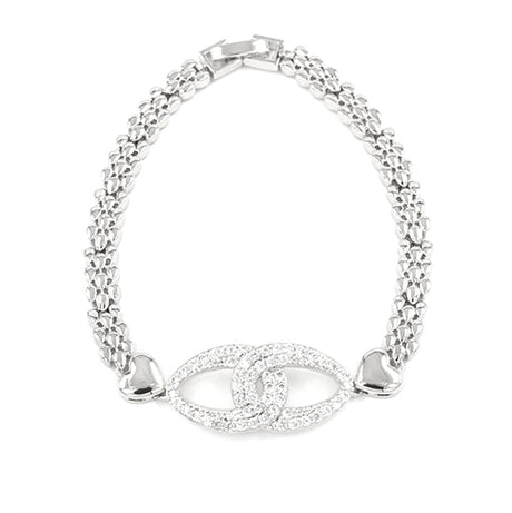 Fashion Double Loop Link Bracelet #KB2253 - Multiple Colors (PC)