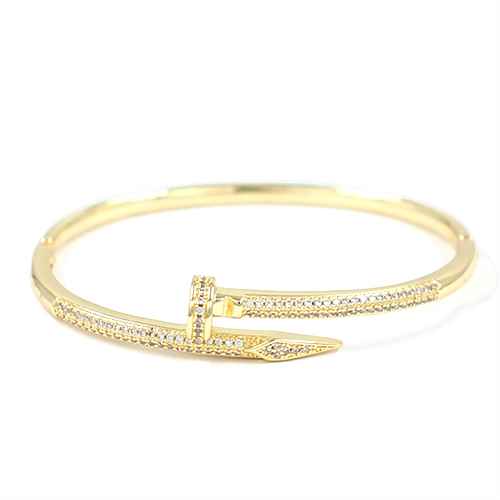Fashion Pavé Bangle Bracelet #KB2254 - Multiple Colors (PC)