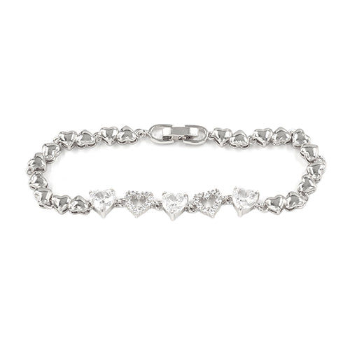 Rhinestone Heart Bracelet #KB2282 (PC)