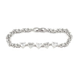 Rhinestone Heart Bracelet #KB2282 (PC)