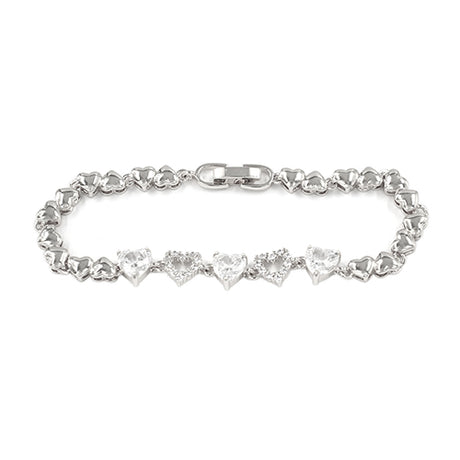 Rhinestone Heart Bracelet #KB2282 (PC)