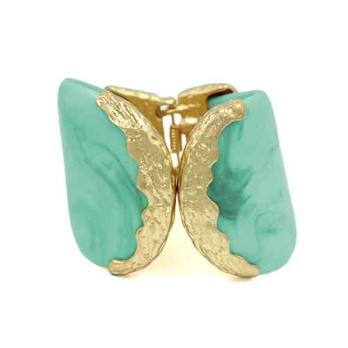 Fashion Two-Toned Cuff Bracelet #KB2327 - Multiple Colors (PC)