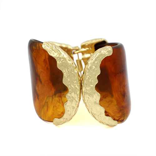 Fashion Two-Toned Cuff Bracelet #KB2327 - Multiple Colors (PC)