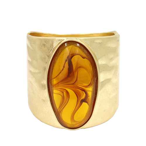Fashion Amber Stone Cuff Bracelet #KB2328 - Multiple Colors (PC)